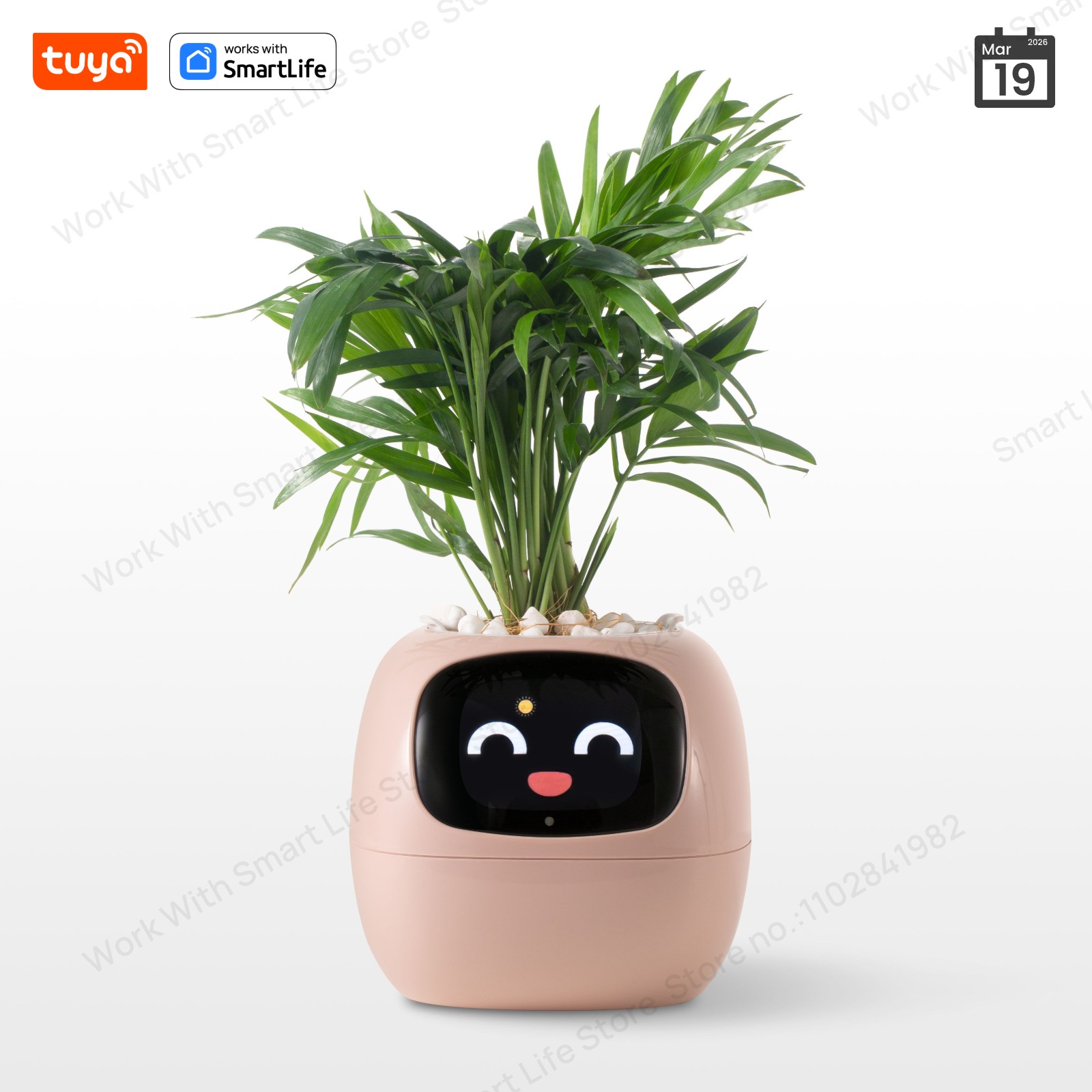Smart Pot - Tuya Ivy-Communautés teur intelligent rose, amusant